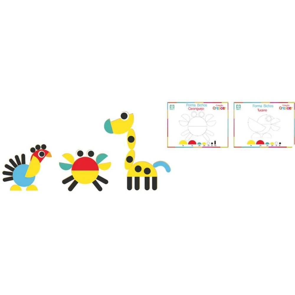 Brinquedo Educativo Forma Bichos Em Madeira Nig Brinquedos (Unidade) - imagem 2