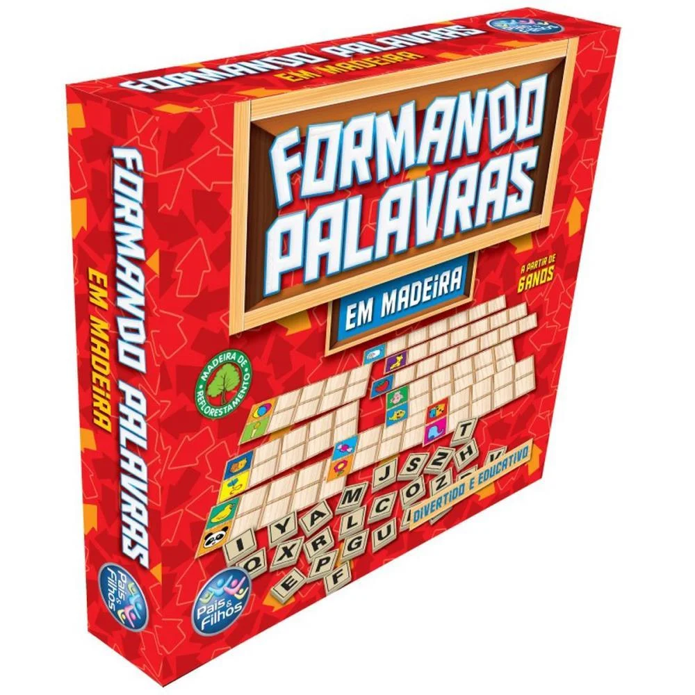 Brinquedo Pedagogico Madeira Formando Palavras Pais E Filhos (Unidade) - imagem 6
