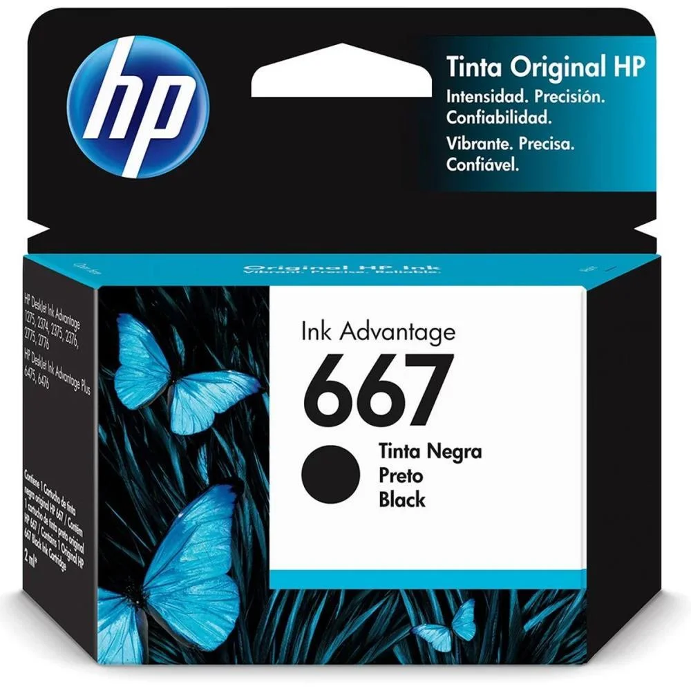 Cartucho Original Hp 667 Preto Ink Advantage Hp (Unidade) - imagem 3