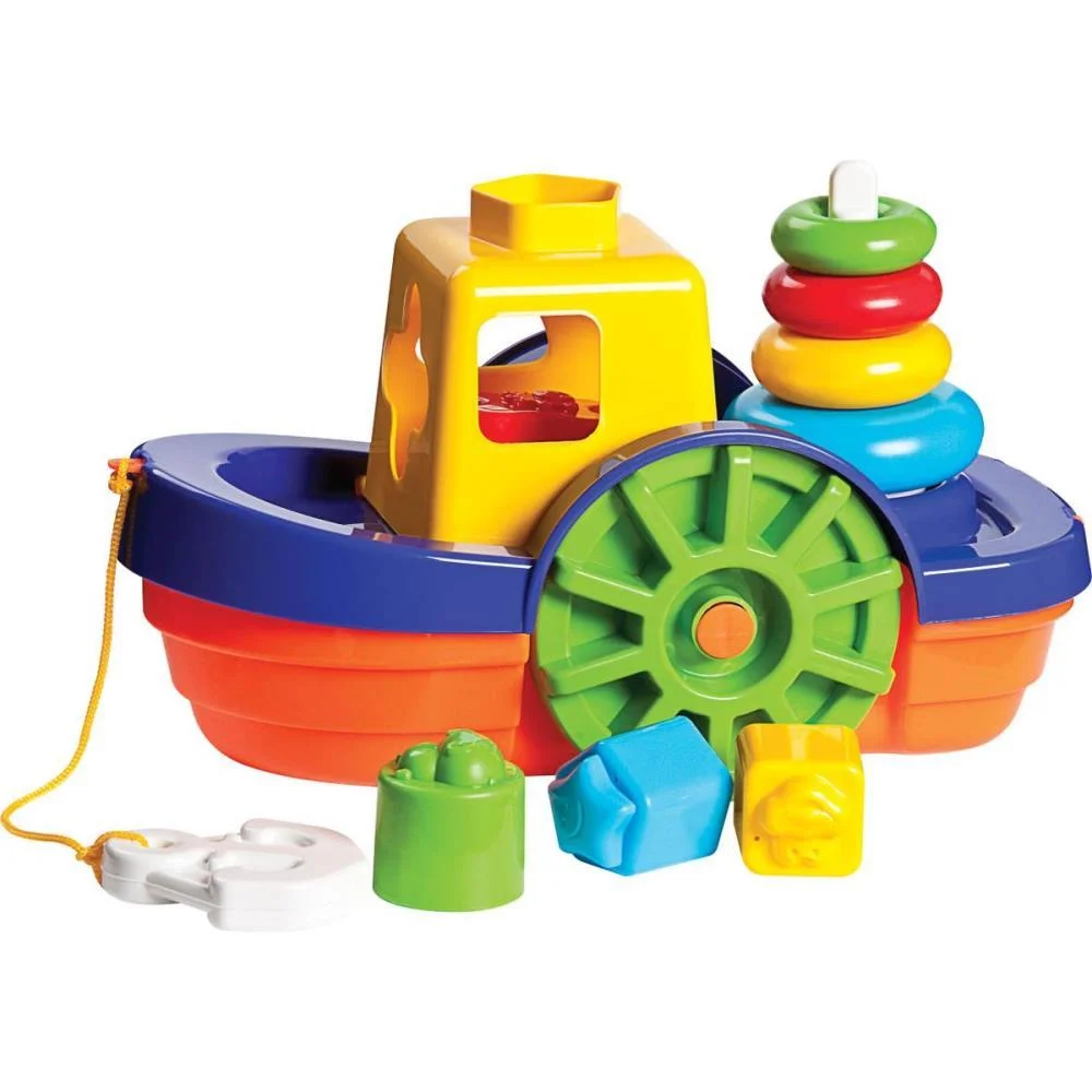 Brinquedo Educativo Barco Didatico C/Blocos E Anco Merco Toys (Unidade) - imagem 3