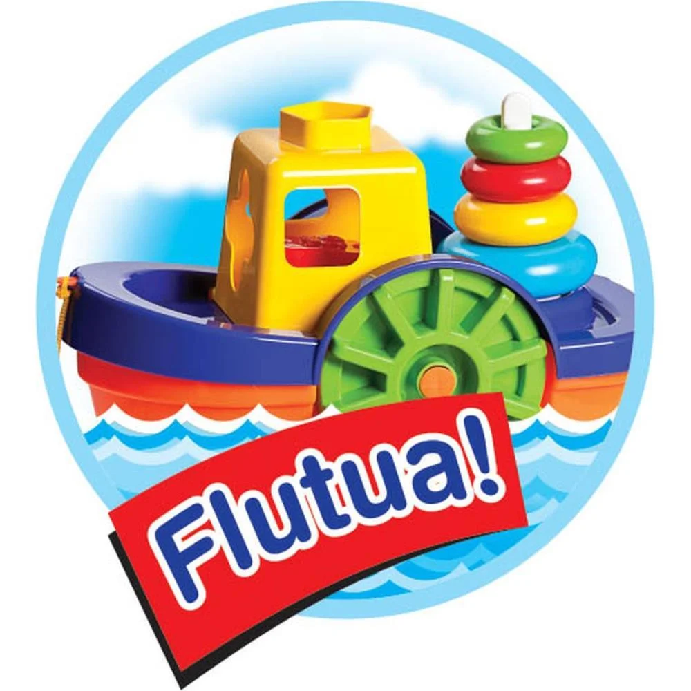 Brinquedo Educativo Barco Didatico C/Blocos E Anco Merco Toys (Unidade) - imagem 6