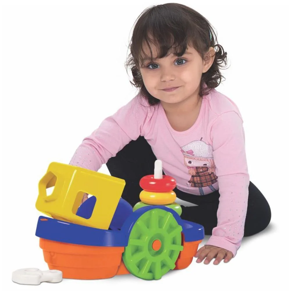 Brinquedo Educativo Barco Didatico C/Blocos E Anco Merco Toys (Unidade) - imagem 7
