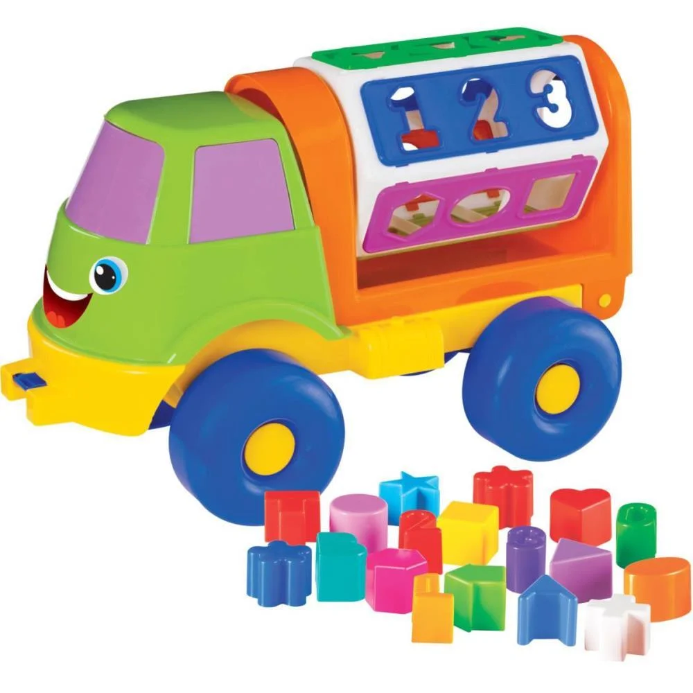 Brinquedo Educativo Caminhao Sorriso C/Puxador Merco Toys (Unidade) - imagem 2