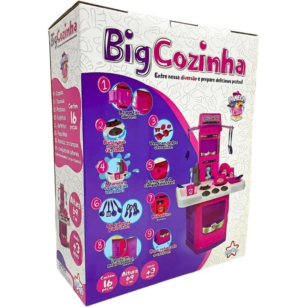 Brincando De Casinha Nova Big Cozinha 69Cm Big Star (Unidade) - imagem 8