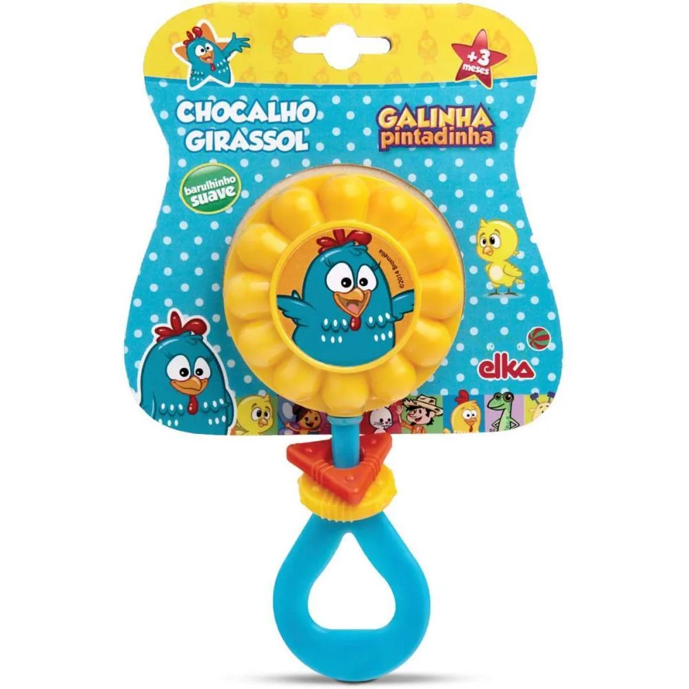 Brinquedo Para Bebe Galinha Pintadinha Chocalho Elka (Unidade) - imagem 4