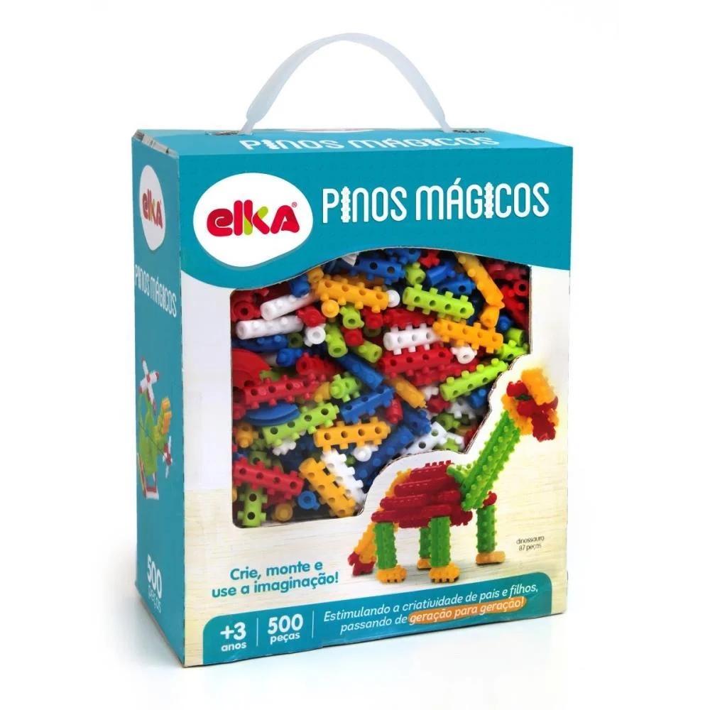 Brinquedo Para Montar Pinos Magicos 500 Pecas Elka (Unidade) - imagem 3