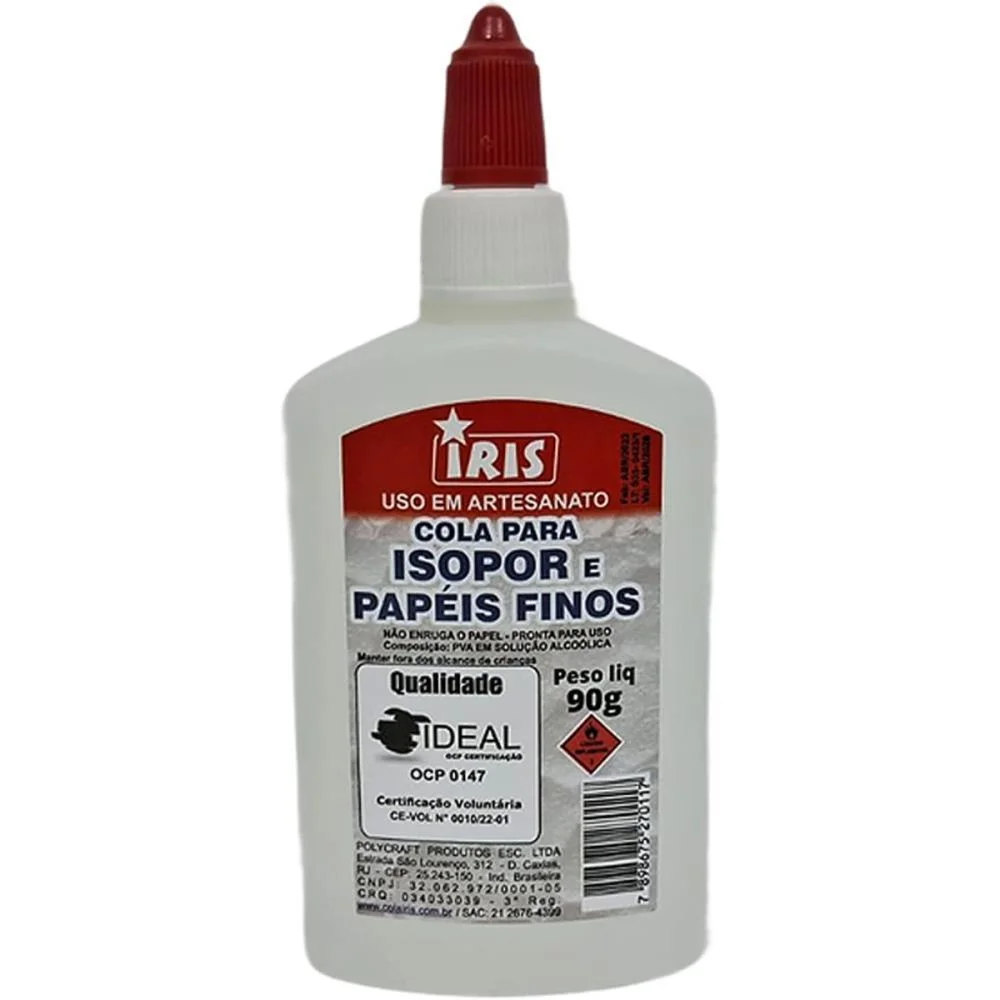 Cola Para Isopor Iris 90G. Iris (Pct.c/06) - imagem 2