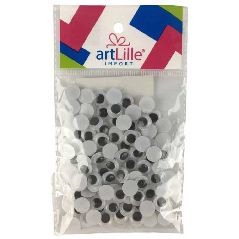Artesanato Olho Movel 10Mm Preto Art Lille (Pct.c/100) - imagem 4