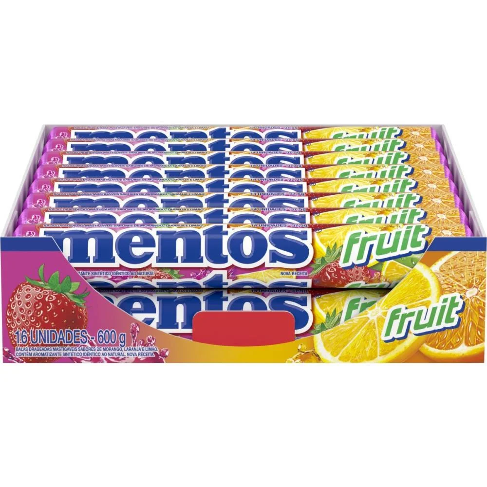 Bala Mentos Stick Frutas 37,5G Perfetti Van Melle (Dp.c/16) - imagem 3