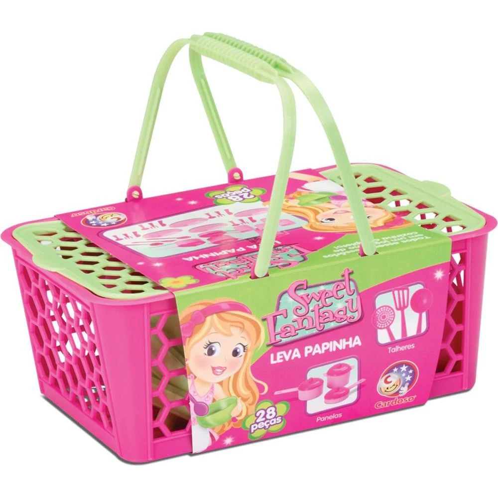 Brincando De Casinha Cesta Leva Papinha 28 Pecas Cardoso Toys (Unidade) - imagem 2