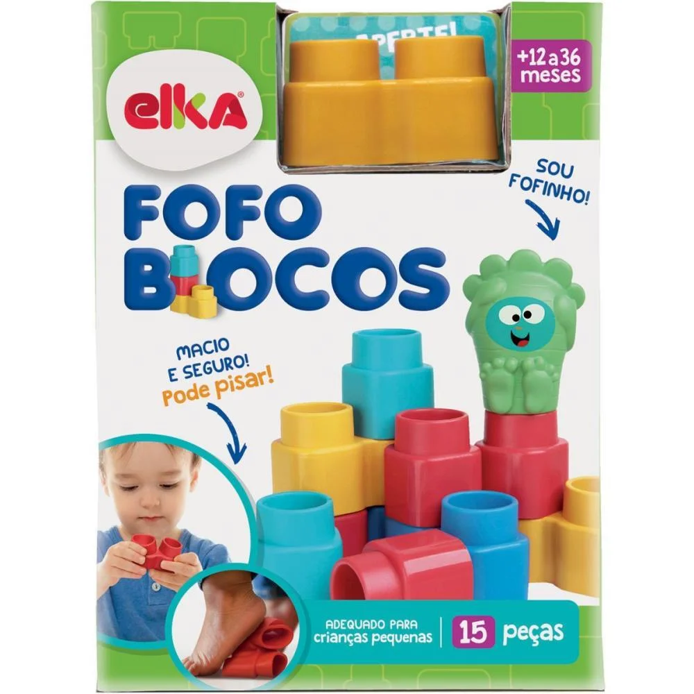 Brinquedo Para Montar Fofo Blocos 15 Pecas Elka (Unidade) - imagem 3