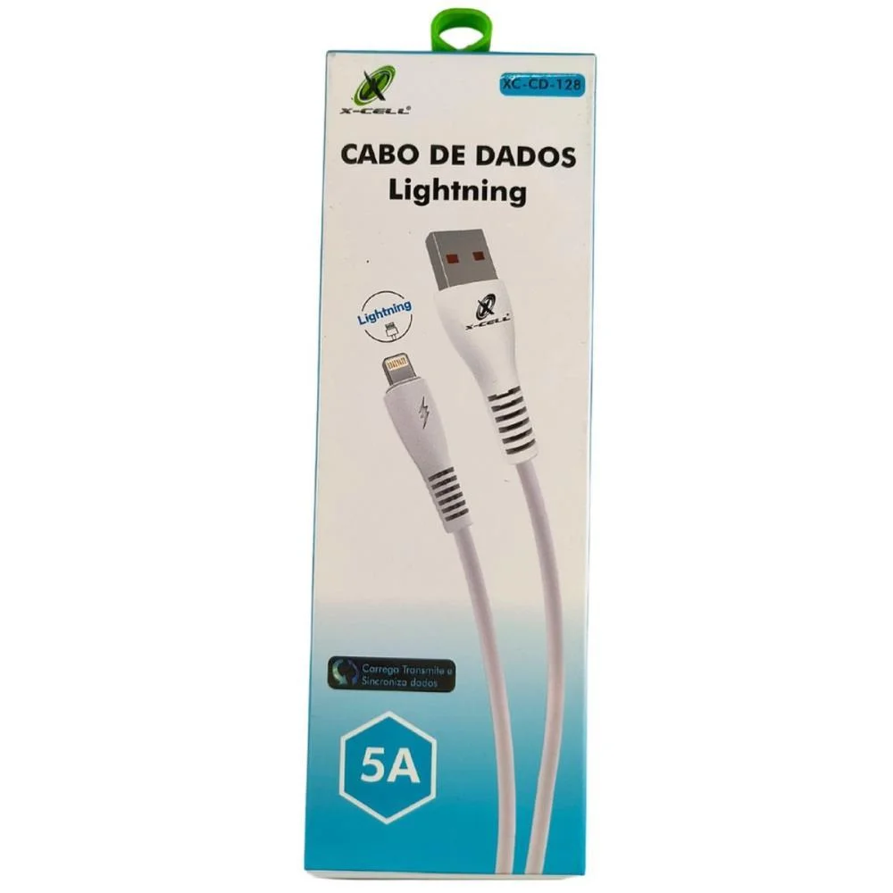 Cabo Usb Ios Branco 5.0A 1.0Mts Flex (Unidade) - imagem 4