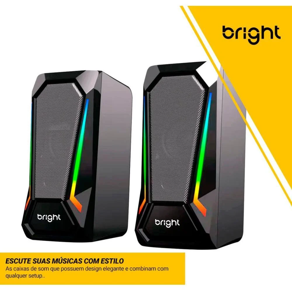 Caixa De Som P/ Computador Mini Caixa Pegasus 10W Bright (Unidade) - imagem 3