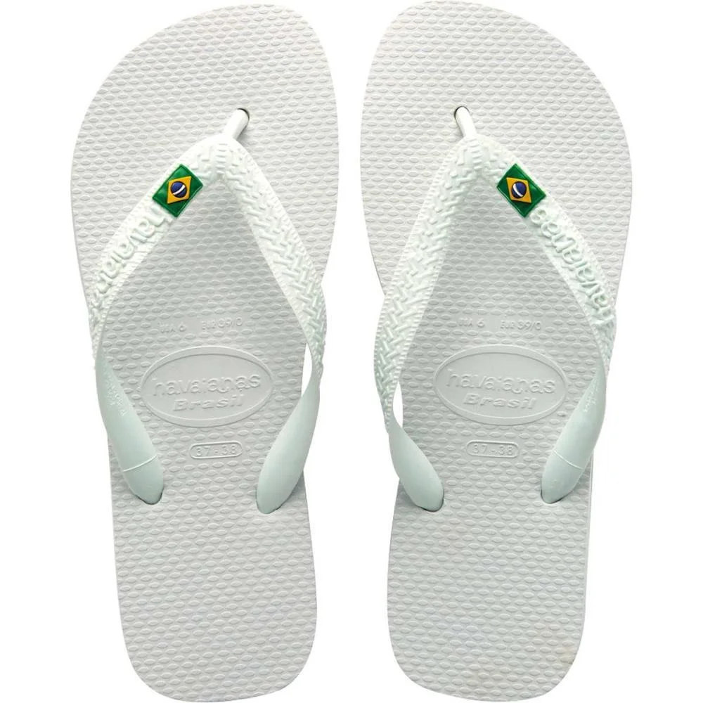 Chinelo Havaianas Unissex Brasil 37/8 Branco Havaianas (Par) - imagem 4