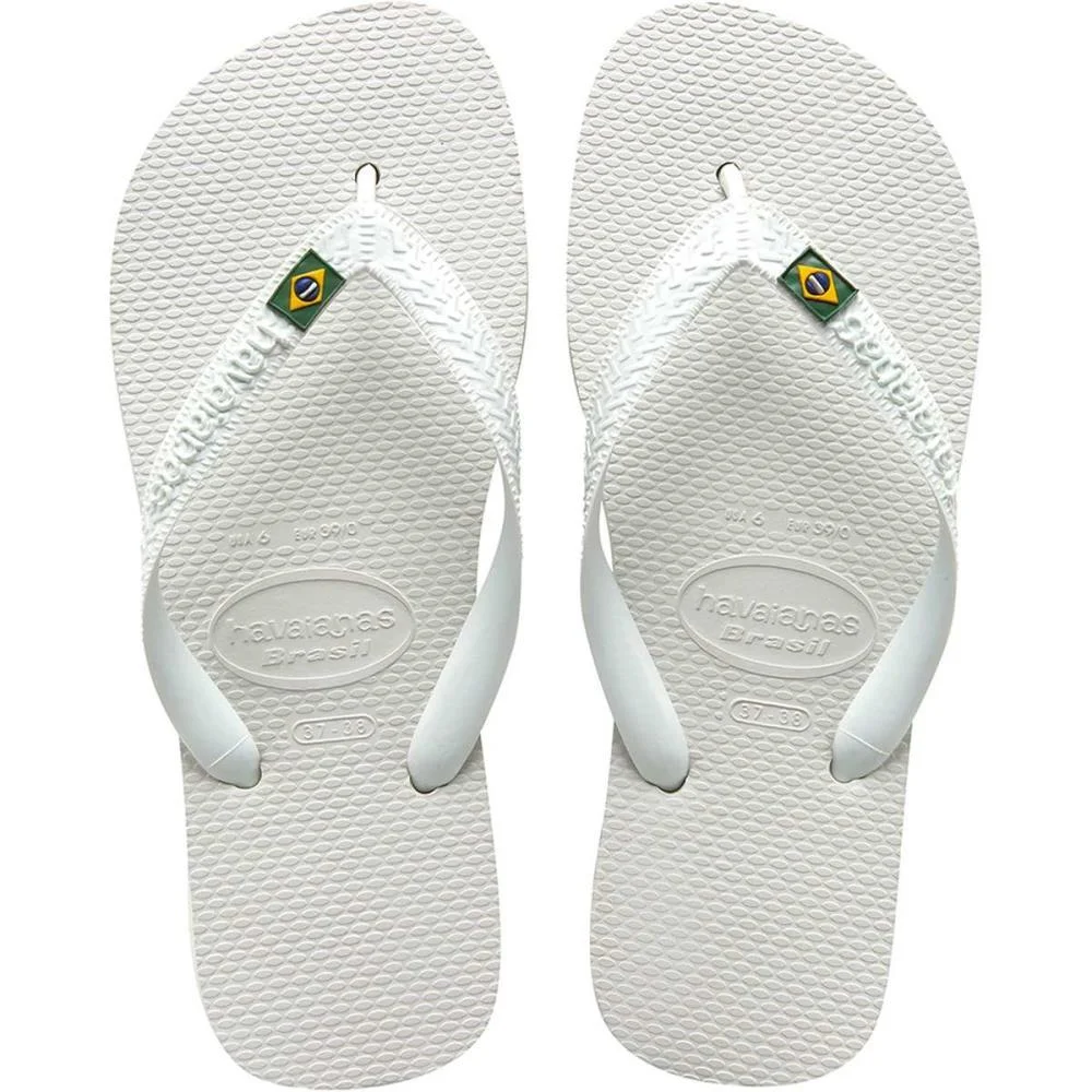 Chinelo Havaianas Unissex Brasil 41/2 Branco Havaianas (Par) - imagem 3