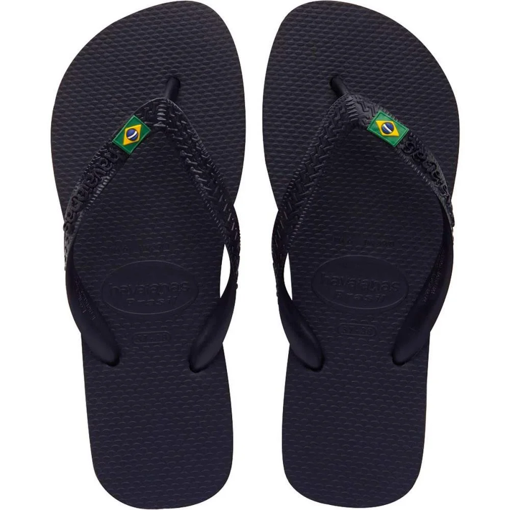 Chinelo Havaianas Unissex Brasil 41/2 Preto Havaianas (Par) - imagem 4