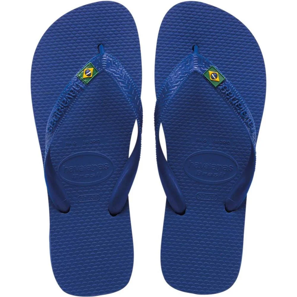 Chinelo Havaianas Unissex Brasil 37/8 Azul Naval Havaianas (Par) - imagem 3