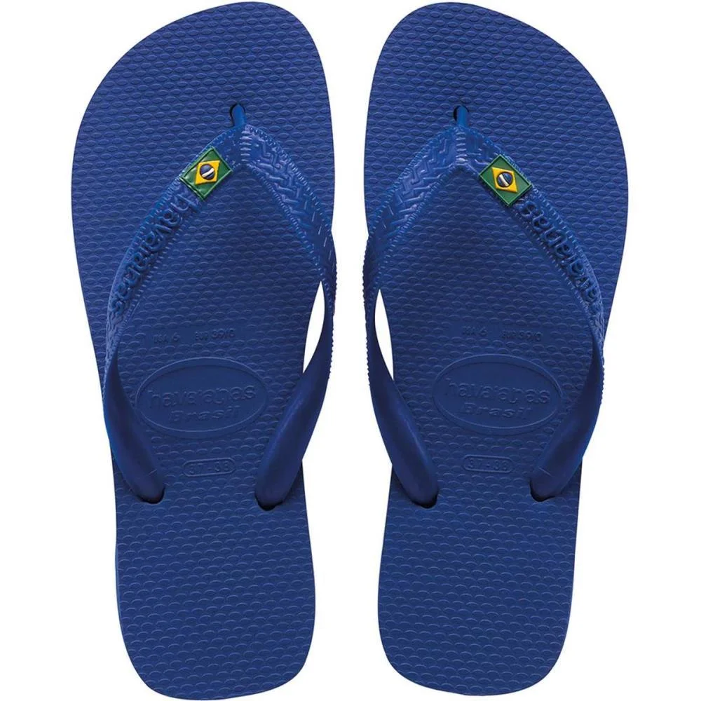 Chinelo Havaianas Unissex Brasil 39/0 Azul Naval Havaianas (Par) - imagem 2