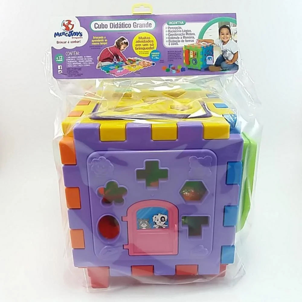 Brinquedo Educativo Cubo Didatico Grande 2 Em 1 Merco Toys (Unidade) - imagem 8