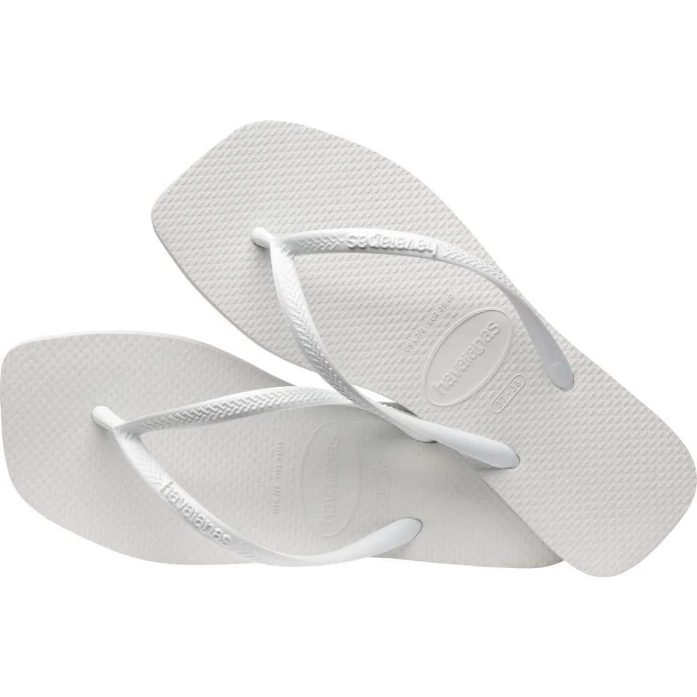 Chinelo Havaianas Feminino Slim Square 37/8 Branco Havaianas (Par) - imagem 5