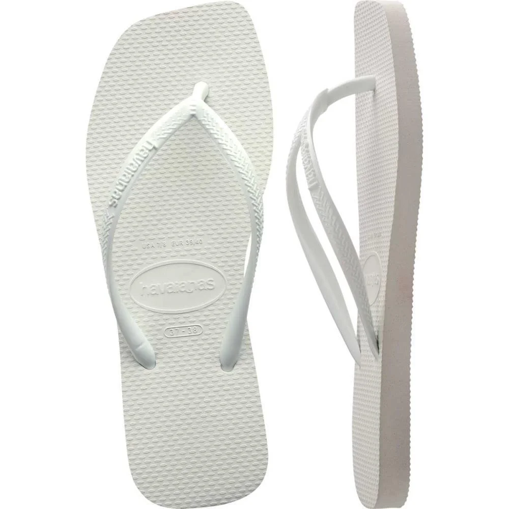 Chinelo Havaianas Feminino Slim Square 39/0 Branco Havaianas (Par) - imagem 6