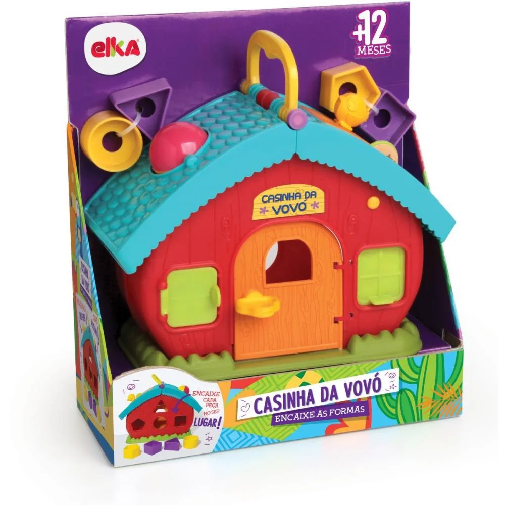 Brinquedo Educativo Casinha Da Vovo Encaixe Formas Elka (Unidade) - imagem 3