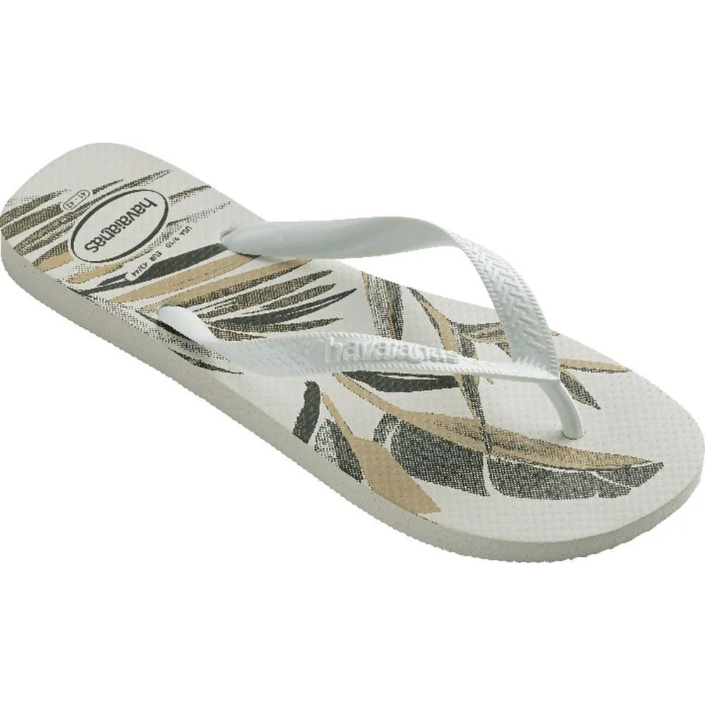 Chinelo Havaianas Masculino Aloha 39/0 Branco/Verde Olive Havaianas (Par) - imagem 4
