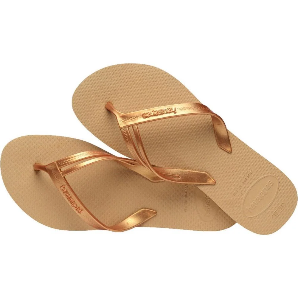 Chinelo Havaianas Feminino Elegance 37/8 Dourada Havaianas (Par) - imagem 6