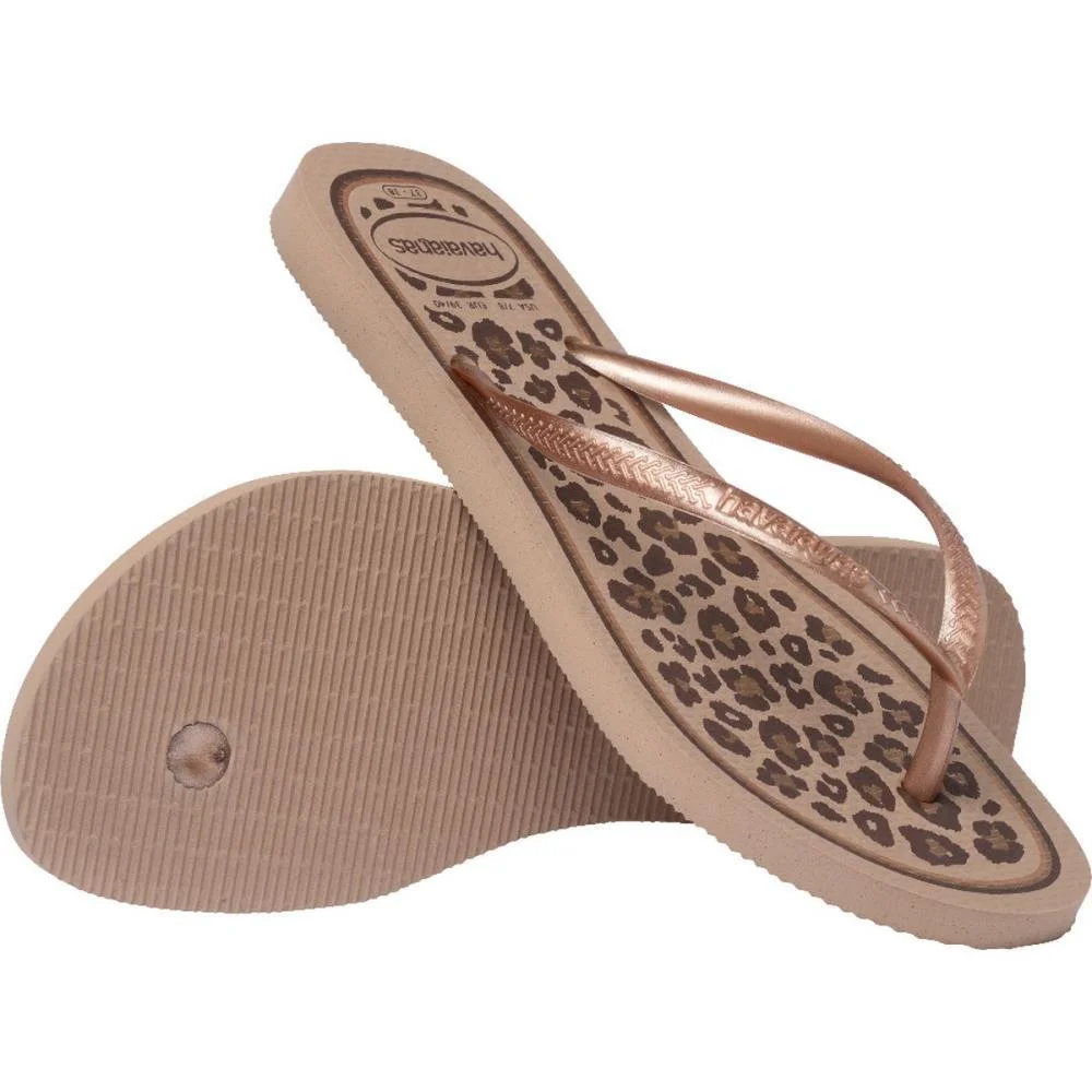 Chinelo Havaianas Feminino Slim Animals 37/8 Rose Gold Havaianas (Par) - imagem 5