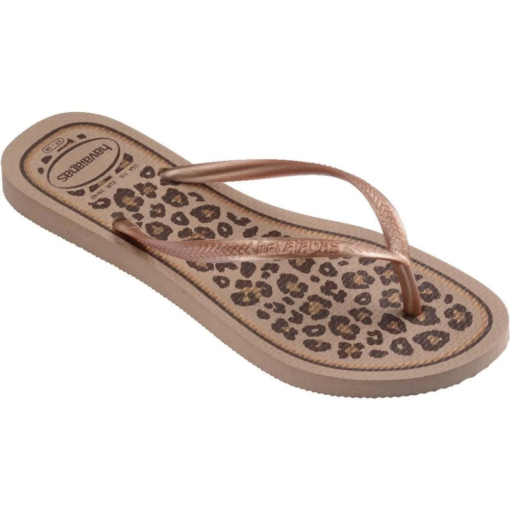Chinelo Havaianas Feminino Slim Animals 39/0 Rose Gold Havaianas (Par) - imagem 3