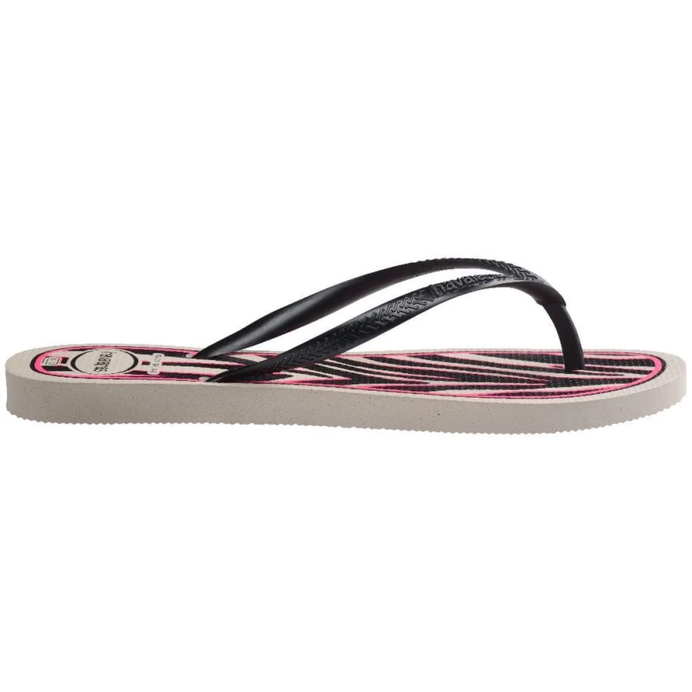 Chinelo Havaianas Feminino Slim Animals 35/6 Bege Palha Havaianas (Par) - imagem 4
