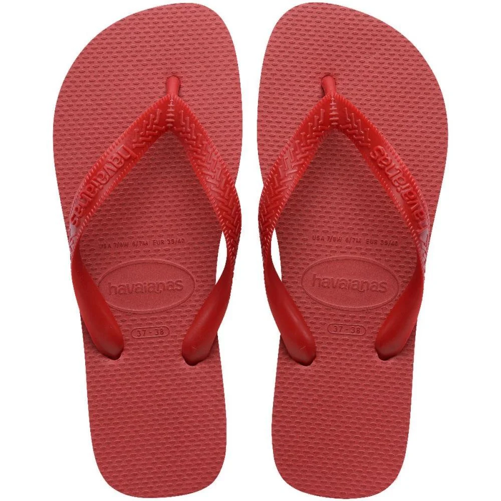 Chinelo Havaianas Top 35/6 Vermelho Hibisco Havaianas (Par) - imagem 3