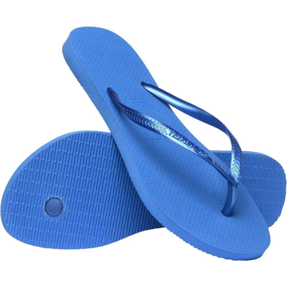 Chinelo Havaianas Feminino Slim 39/0 Azul Brilhante Havaianas (Par) - imagem 6