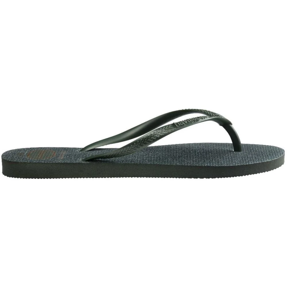 Chinelo Havaianas Feminino Slim Gloss 35/6 Verde Olive Havaianas (Par) - imagem 5