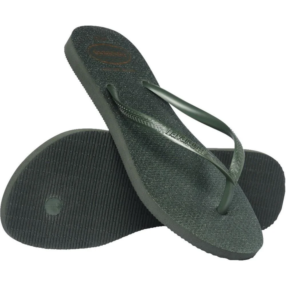 Chinelo Havaianas Feminino Slim Gloss 37/8 Verde Olive Havaianas (Par) - imagem 6