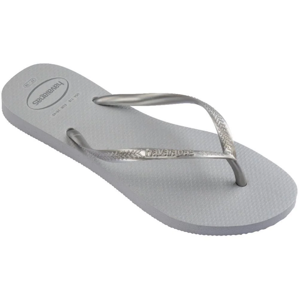 Chinelo Havaianas Feminino Slim Gloss 35/6 Cinza Gelo Havaianas (Par) - imagem 4