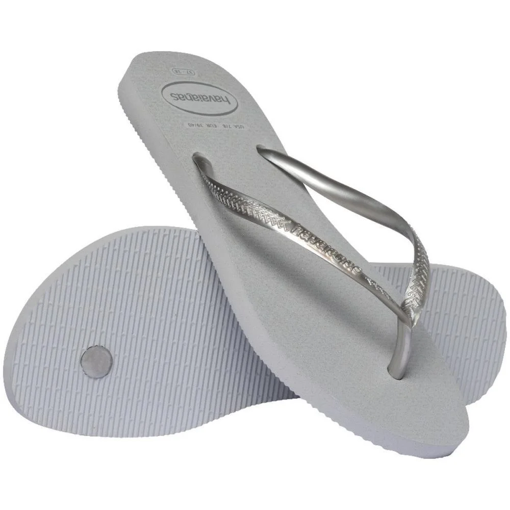 Chinelo Havaianas Feminino Slim Gloss 35/6 Cinza Gelo Havaianas (Par) - imagem 6