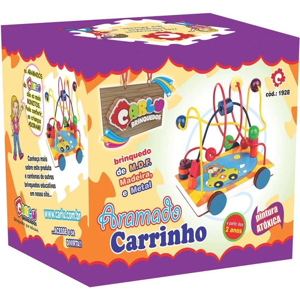 Brinquedo Pedagogico Carrinho Aramado 17X13X14,5Cm Carlu (Unidade) - imagem 5