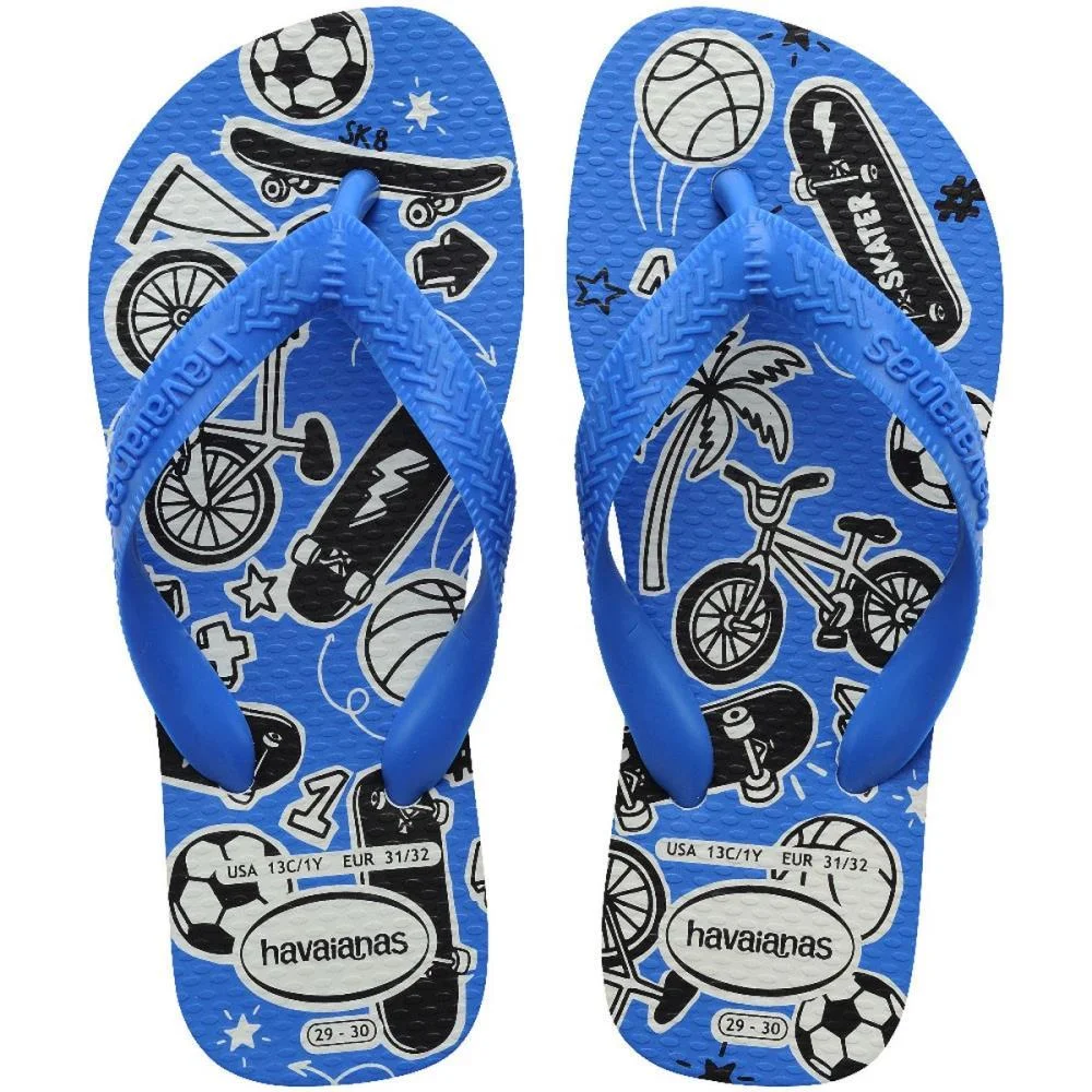 Chinelo Havaianas Infantil Kids Athletic 29/0 Branco/Azul Havaianas (Par) - imagem 6