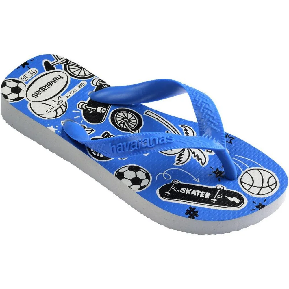 Chinelo Havaianas Infantil Kids Athletic 31/2 Branco/Azul Havaianas (Par) - imagem 3