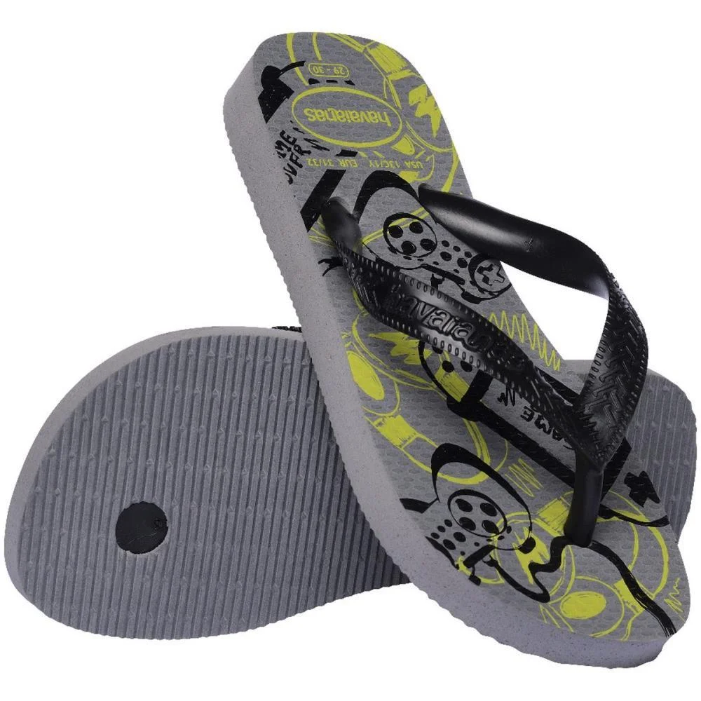 Chinelo Havaianas Infantil Kids Athletic 31/2 Cinza Aco Havaianas (Par) - imagem 5