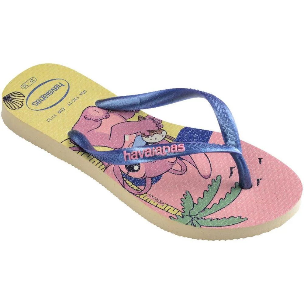 Chinelo Havaianas Infantil Stitch Kids Slim Disney 25/6 Havaianas (Par) - imagem 3