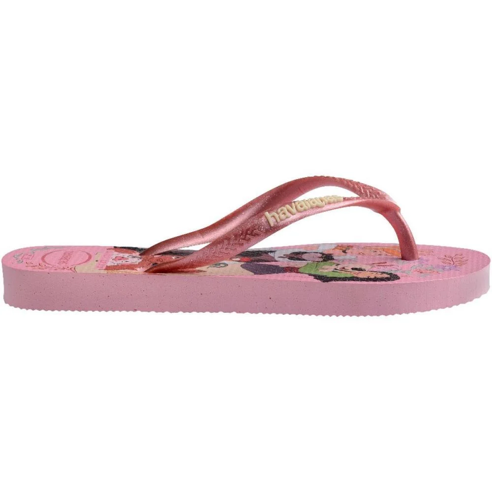Chinelo Havaianas Infantil Princesas Slim Kids 31/2 Rosa Havaianas (Par) - imagem 4