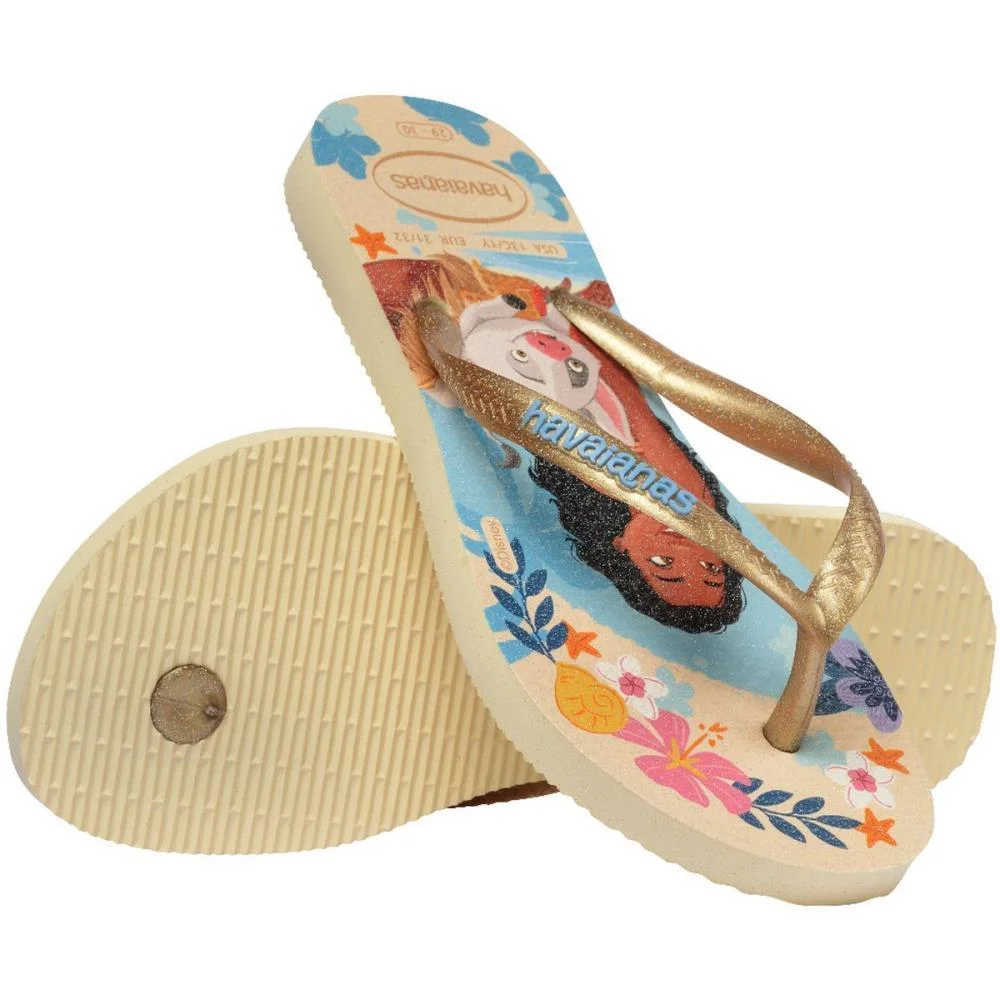 Chinelo Havaianas Infantil Princesas Slim Kids 31/2 Palha Havaianas (Par) - imagem 5