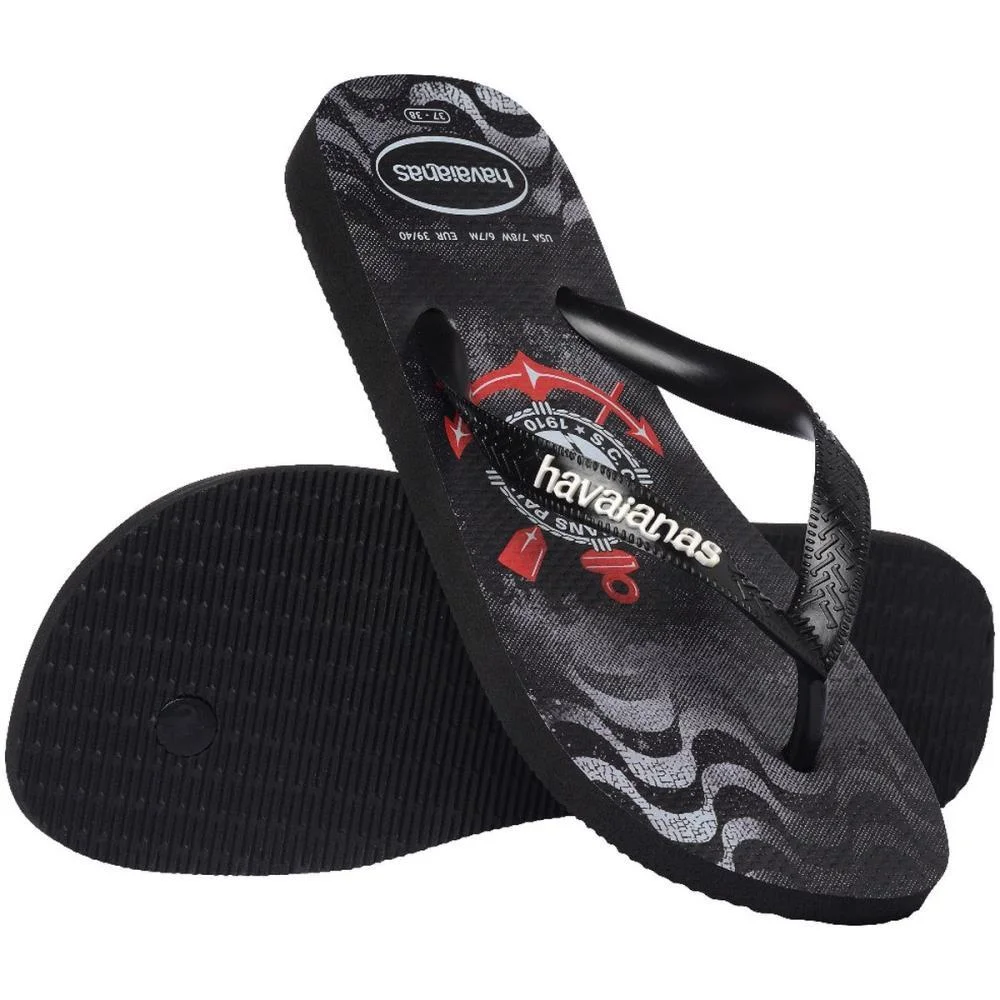 Chinelo Havaianas Masculino Top Corinthians 39/0 Preto Havaianas (Par) - imagem 5