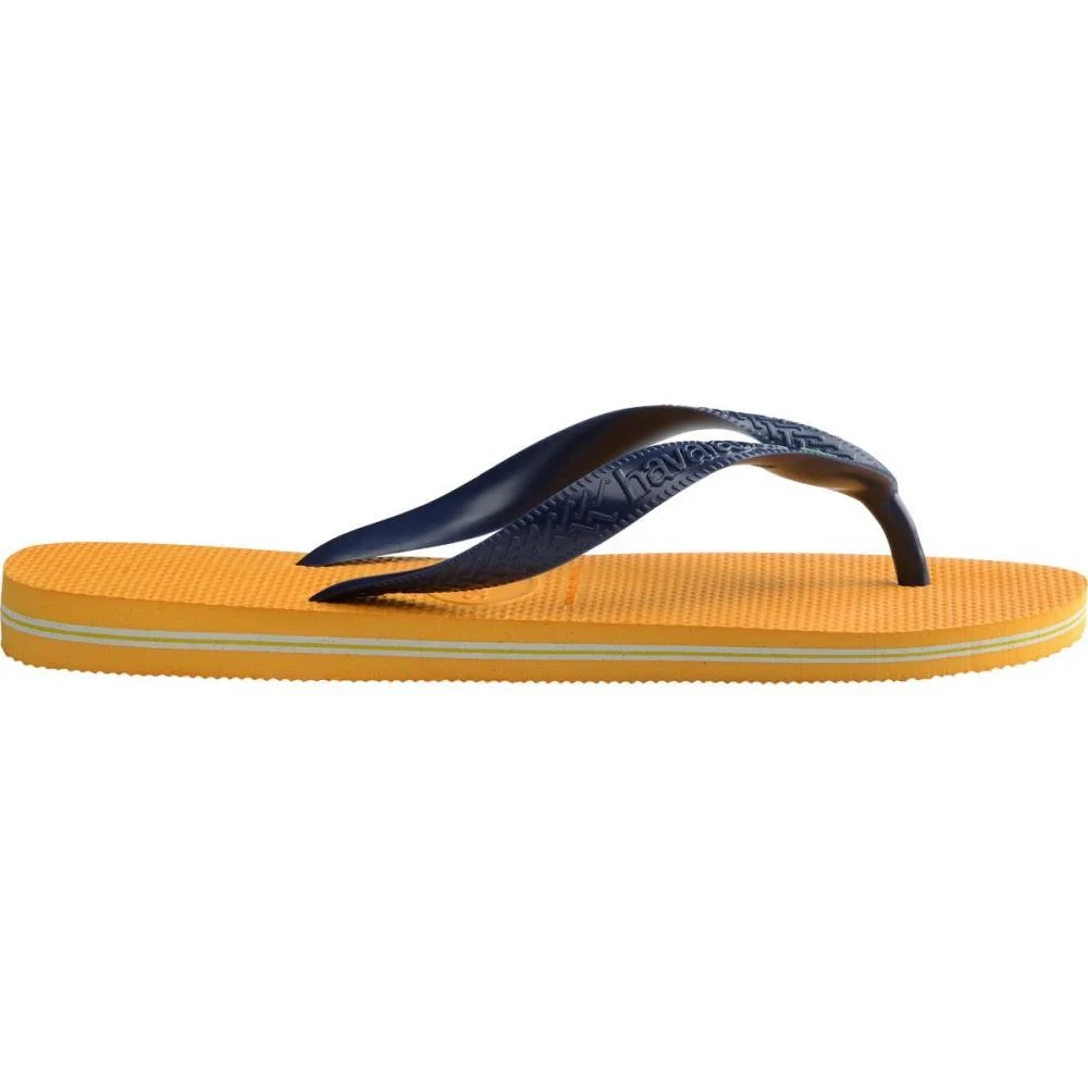 Chinelo Havaianas Unissex Brasil 41/2 Amarelo Pop/Marinh Havaianas (Par) - imagem 5