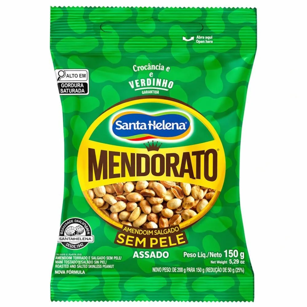 Amendoim Mendorato S/Pele Salgado 150G Santa Helena (Unidade) - imagem 4