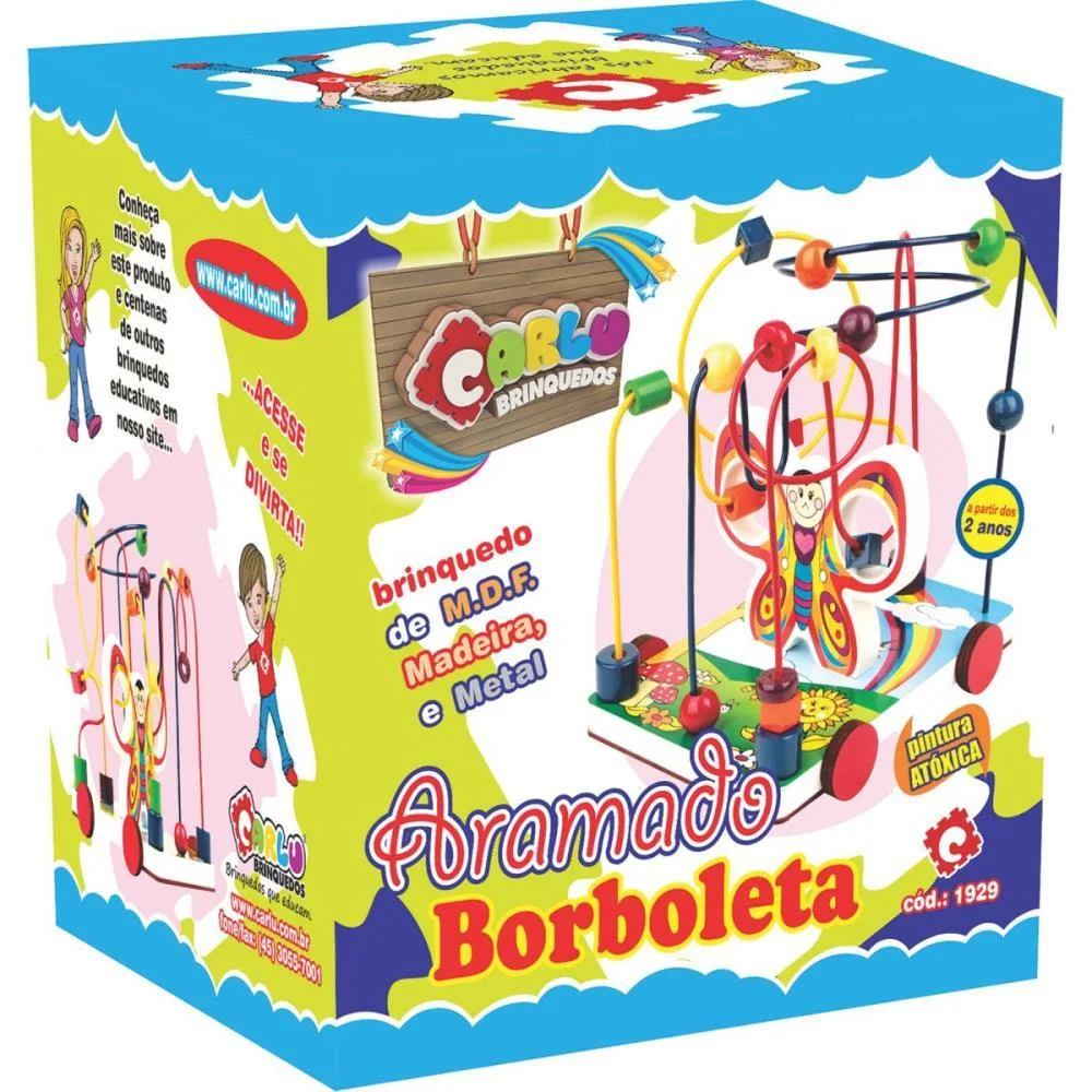 Brinquedo Pedagogico Borboleta Aramada Carlu (Unidade) - imagem 5