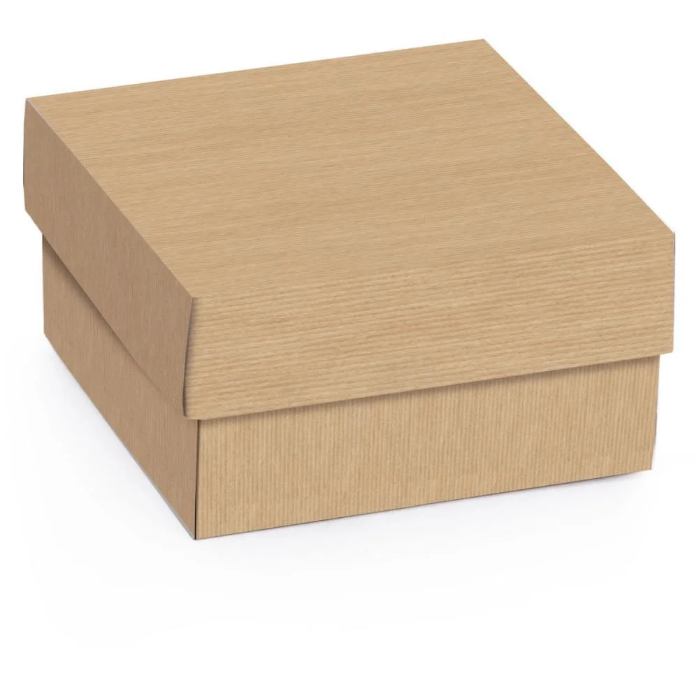 Caixa Para Presente Com Tampa Mini Quadr.kraft M 9,5X9,5X4Cm Cromus (Pct.c/10) - imagem 3