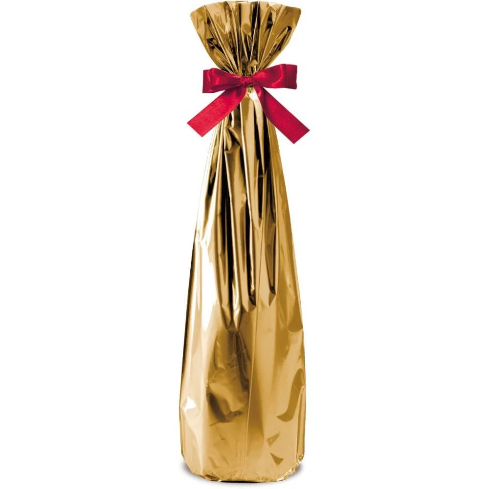 Embalagem Para Garrafa Saco Metaliz.dourado 15X44Cm Cromus (Pct.c/50) - imagem 2